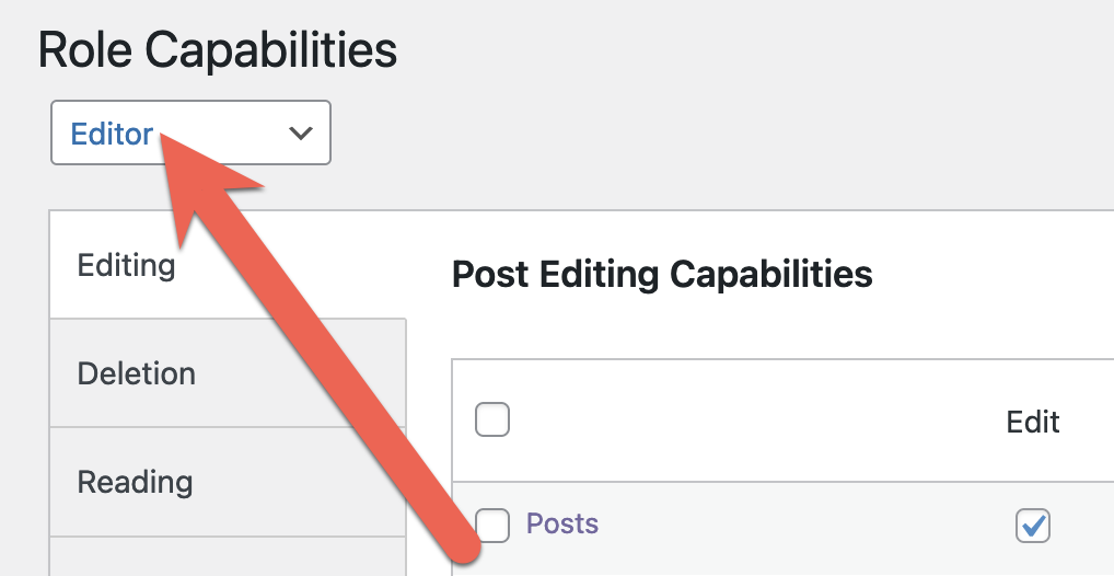 Choose Editor role