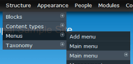 admin menu