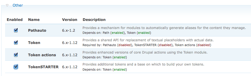 Enable Drupal Pathauto