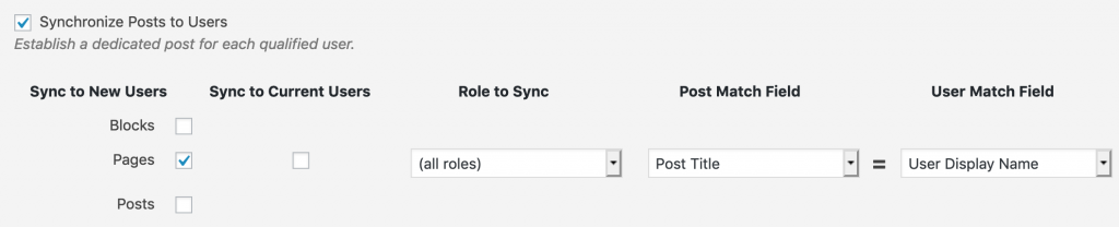 sync posts settings