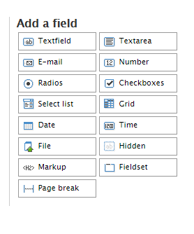 Choosing elements for a Drupal webform