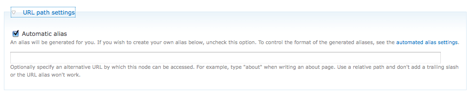 Enable Drupal Pathauto