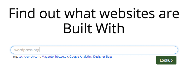 A domain lookup on Builtwith.com