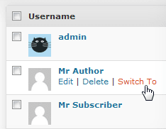 user switching plugin